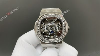 Patek Philippe Nautilus 40mm Cal.240 Movement Diamond Bezel Black/Green/Blue Face Watch